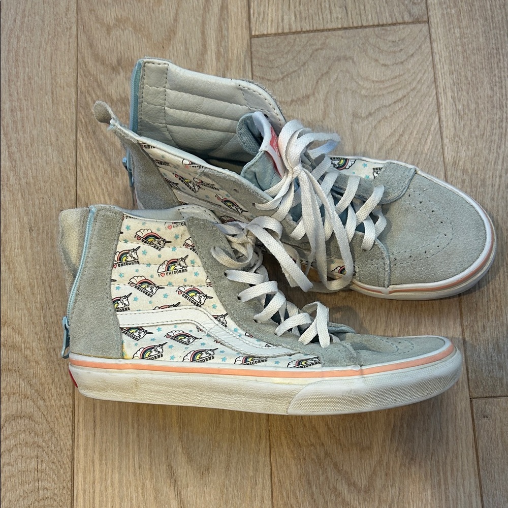 High-Top Sneakers with Patterned Panels